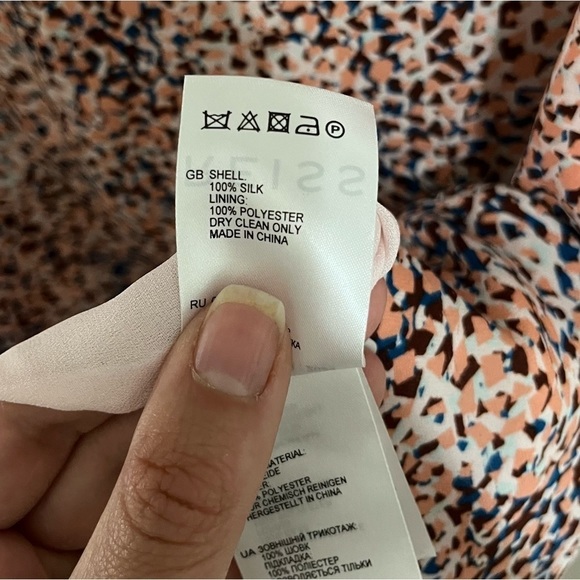 Reiss Ashe Dress Pink and Blue Print - Picture 16 of 16